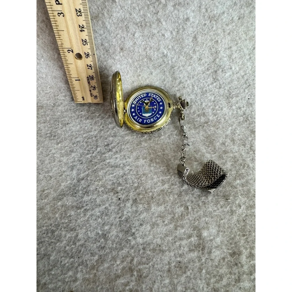 US Air Force Pocket Watch‎ with Chain Eagle Emblem